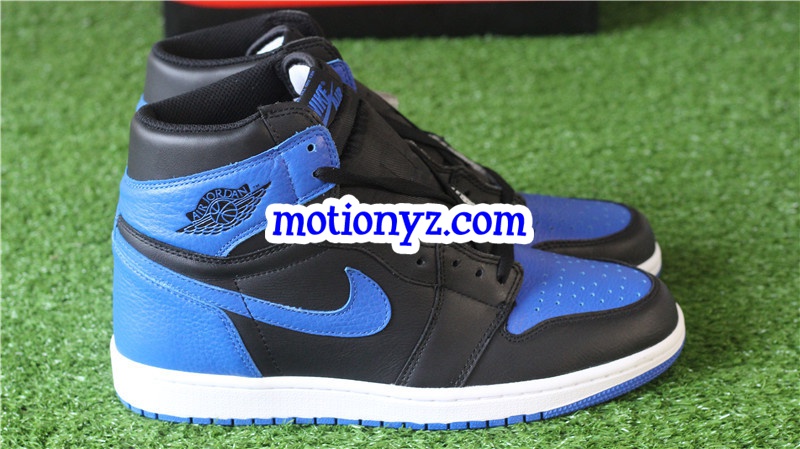 2017 Tumbled Leather Air Jordan 1 Retro OG High Royal Blue